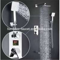 Rain Shower System with LED Fahrenheit Temperature Display