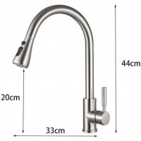 Kitchen faucet pull out pull down nickel brushed kitchen faucet mixer with flexible hose