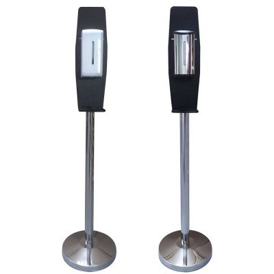 Stainless steel / Plastic free standing touchless automatic hand sanitizer liquid gel soap dispenser with floor stand