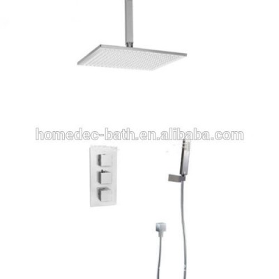 Brass Ceiling Mount 8" Thermostatic hidden Bathroom Shower Sets